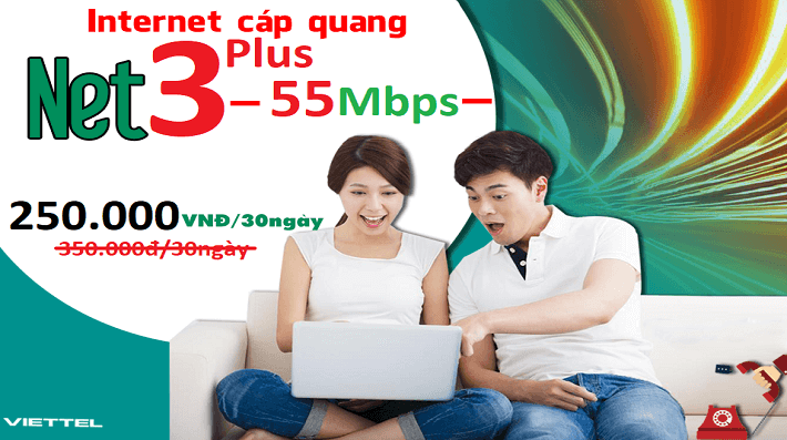 Gói Cước Internet Cáp Quang Net3 Plus Viettel Nội Thành 7 Net 3 Plus Viettel (nội thành)