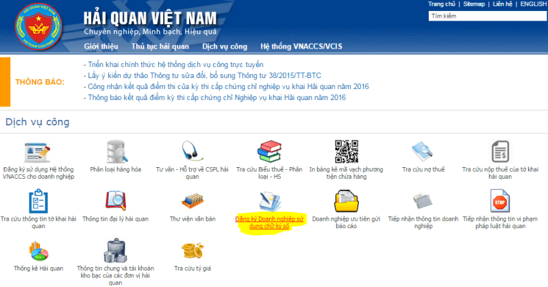 HƯỚNG DẪN ĐĂNG KÝ CHỮ KÝ SỐ HẢI QUAN ĐIỆN TỬ