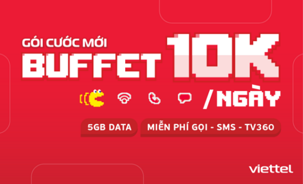 Xài thỏa thích combo siêu khuyến mại với gói cước buffet 10 000 đồng ngày 5 Xài thỏa thích combo siêu khuyến mại với gói cước buffet 10 000 đồng ngày
